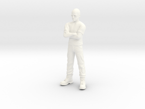 Adult Male - Arms Crossed in White Processed Versatile Plastic