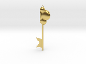 Disneyland Believe Key (Vertical) in Polished Brass: Small