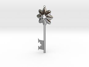 Disneyland Inspire Key (Vertical) in Fine Detail Polished Silver: Small