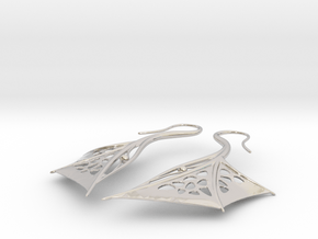 Wing Earrings in Platinum