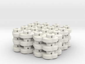 Clover Connector (12-Pack) in White Natural Versatile Plastic