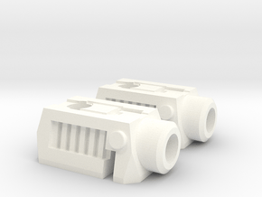 TF CW Arm Cannon adapter Set of 2 in White Smooth Versatile Plastic