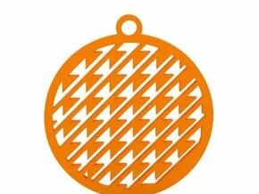 Earring in Orange Processed Versatile Plastic