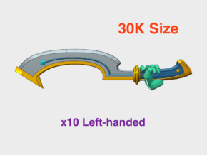 10x Left-handed Energy Sword: Kopech (30k Size) in Tan Fine Detail Plastic