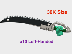 10x Left-handed Roto Sword: Dragoon (30k Size) in Tan Fine Detail Plastic