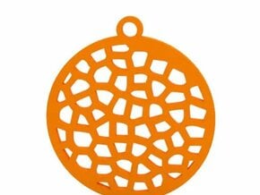 Earring in Orange Processed Versatile Plastic