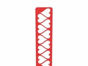 Bookmark in Red Processed Versatile Plastic