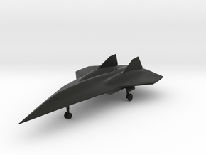 Lockheed Martin "Darkstar" w/Landing Gear in Black Natural Versatile Plastic: 1:200