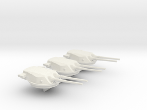 1/700 51cm/45 Twin Turret (3x) A-150 Design in White Natural Versatile Plastic