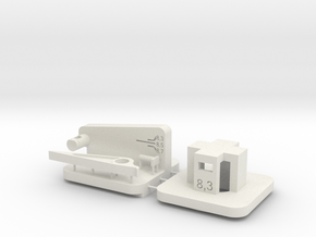 NEM362 coupler height tester in White Natural Versatile Plastic