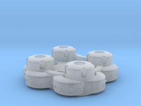 Clover Connector - Ornamental in Smooth Fine Detail Plastic