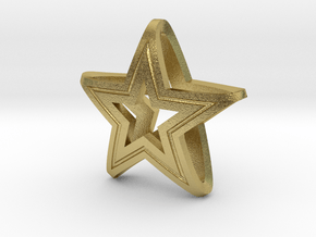 pendant_star in Natural Brass