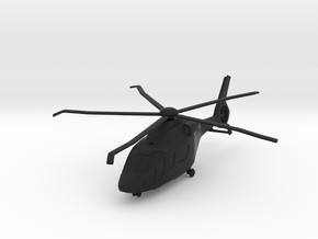 Airbus H160 Utility Helicopter in Black Premium Versatile Plastic: 1:100