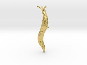 Slug Lapel Pin - Science Jewelry in Polished Brass