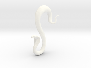 Cobra ear plug (left ear) in White Smooth Versatile Plastic: Medium