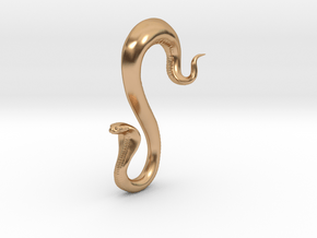 Cobra ear plug (left ear) in Polished Bronze: Medium