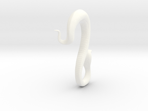 Cobra ear plug (left ear) in White Premium Versatile Plastic: Large