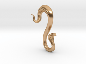 Cobra ear plug (right ear) in Polished Bronze: Medium