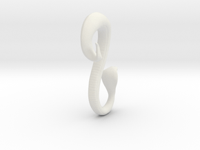 Cobra ear plug (right ear) in White Natural Versatile Plastic: Large