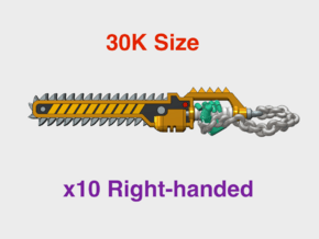 10x Left-hand Roto Sword: Chnd. Raider (30k Size) in Tan Fine Detail Plastic