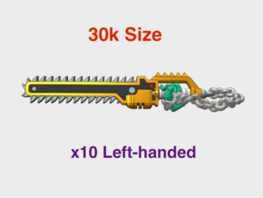 10x Left-handed Roto Sword: Chnd. Raider NS (30k) in Tan Fine Detail Plastic