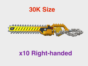 10x Right-hand Roto Sword: Chnd. Raider (30k Size) in Tan Fine Detail Plastic