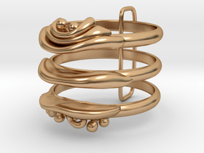 Golgi Apparatus Stacking Ring - Science Jewelry in Polished Bronze (Interlocking Parts)