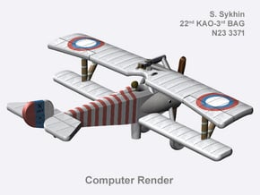 Sergey Sykhin Nieuport 23 (full color) in Natural Full Color Nylon 12 (MJF)