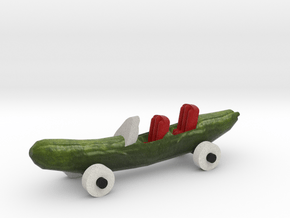 Cucumber Car - Small in Natural Full Color Sandstone