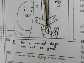 Finn's Grass Sword | Adventure Time  in Antique Silver