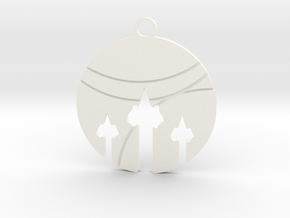 Fireteam & Traveler Keychain in White Processed Versatile Plastic