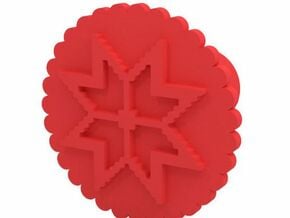 Stamp / Cookie stamp in Red Processed Versatile Plastic