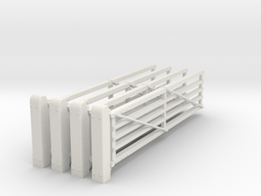  VR 15' #1 Gate (4 Pack) 1:48 Scale in White Natural Versatile Plastic