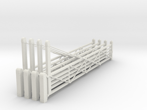  VR 26' #1 Gate &Post (4 Pack) 1:48 Scale in White Natural Versatile Plastic