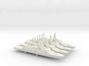 Type 26 frigate (2017 Proposal) x 4, 1/2400 in White Natural Versatile Plastic