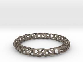 Bracelet Voronoi in Matte Bronzed-Silver Steel