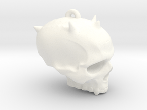 skull earring in White Smooth Versatile Plastic: Small
