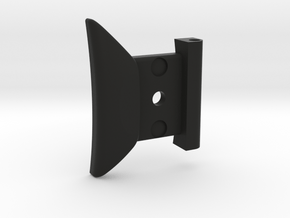 Mask Strap Holder V2 in Black Smooth Versatile Plastic