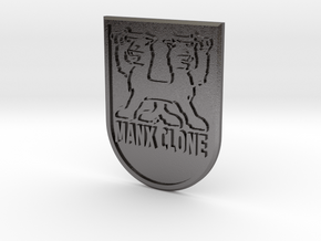 "MANX CLONE" front badge in Processed Stainless Steel 316L (BJT)