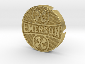 Emerson 1500 Badge in Natural Brass