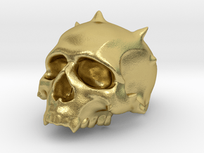 skull ring in Natural Brass: 8 / 56.75