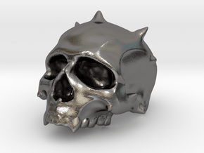 skull ring in Processed Stainless Steel 316L (BJT): 8 / 56.75
