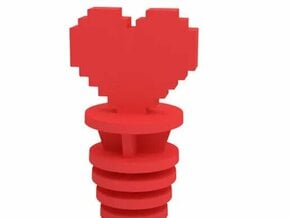 Bottle stopper in Red Processed Versatile Plastic