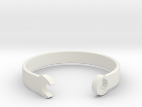 Wrench Bracelet in White Natural Versatile Plastic
