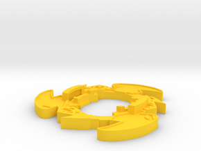 Tri-Fox Attack Ring in Yellow Processed Versatile Plastic