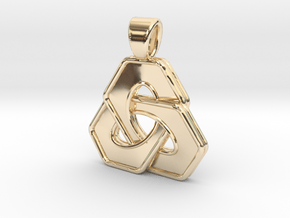 Odin's Knot [pendant] in 14k Gold Plated Brass