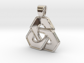 Odin's Knot [pendant] in Rhodium Plated Brass
