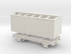 HO Barretts 4/w Freight Car (American 4/w Boxcar) in White Natural Versatile Plastic