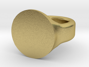 Seal Ring in Natural Brass: Medium