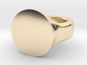 Seal Ring in 14k Gold Plated Brass: Medium